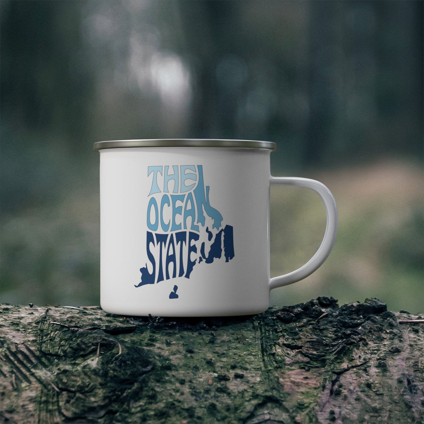 Rhode Island Nickname Enamel Camping Mug