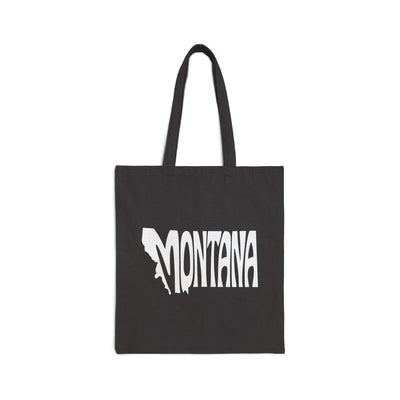 Montana State Shape Tote Bag Black / 15" x 16" - The Northwest Store