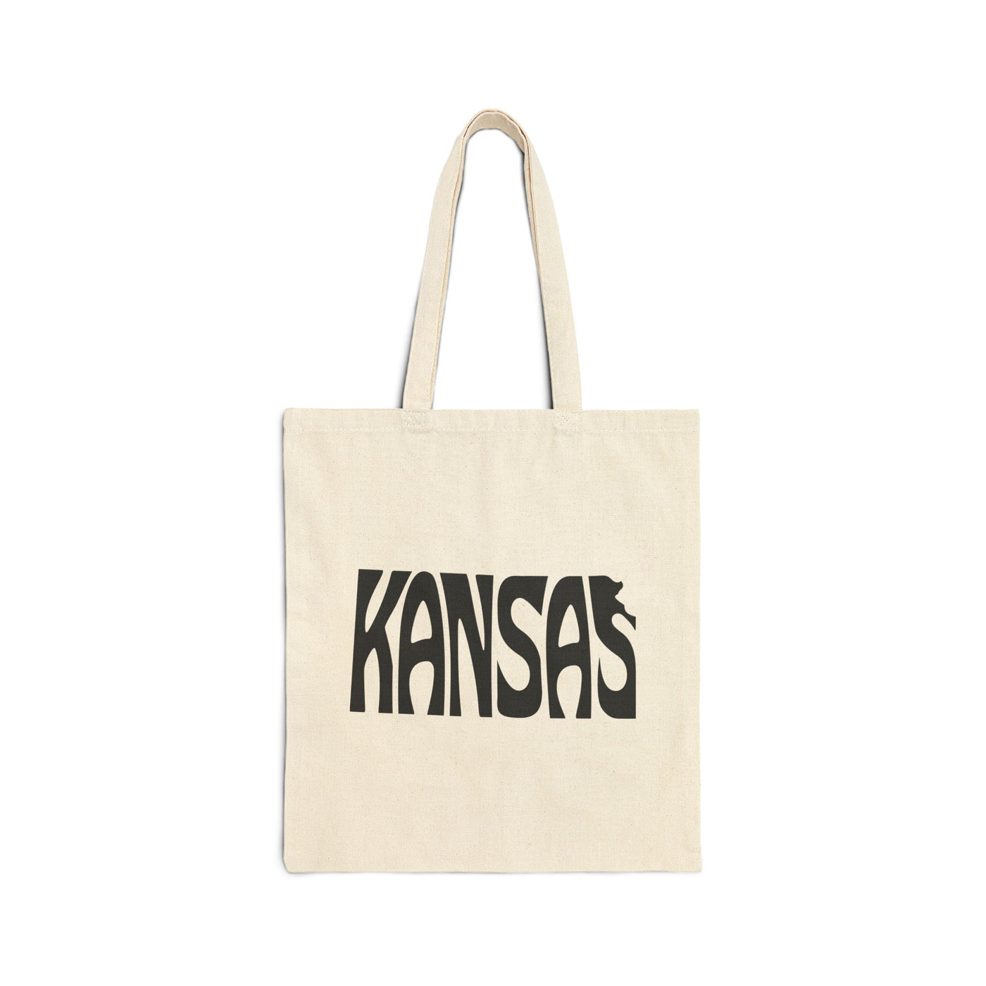 Kansas State Shape Tote Bag Natural / 15" x 16" - The Northwest Store