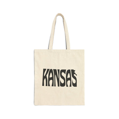 Kansas State Shape Tote Bag Natural / 15" x 16" - The Northwest Store