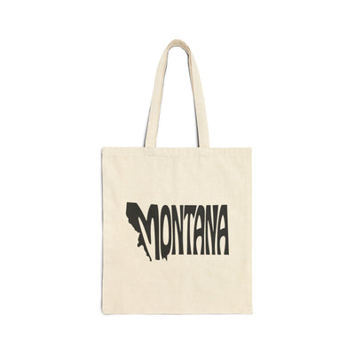 Montana State Shape Tote Bag Natural / 15" x 16" - The Northwest Store