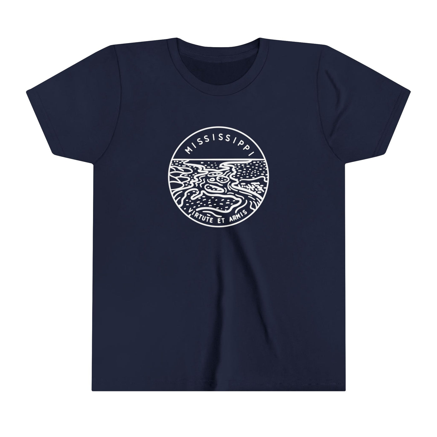 Mississippi State Motto Kids T-Shirt Navy / S - The Northwest Store