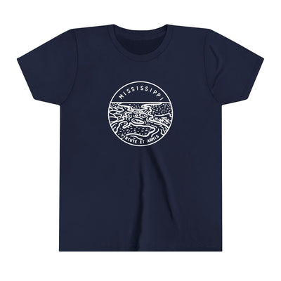 Mississippi State Motto Kids T-Shirt Navy / S - The Northwest Store