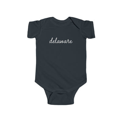 Delaware Script Baby Bodysuit Black / NB (0-3M) - The Northwest Store