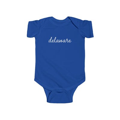 Delaware Script Baby Bodysuit Royal / NB (0-3M) - The Northwest Store