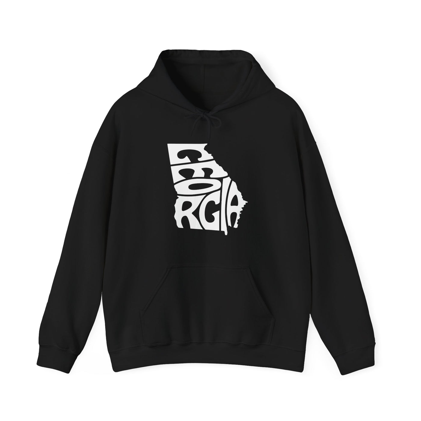 Georgia State Shape Hooded Sweatshirt Black / S - The Northwest Store