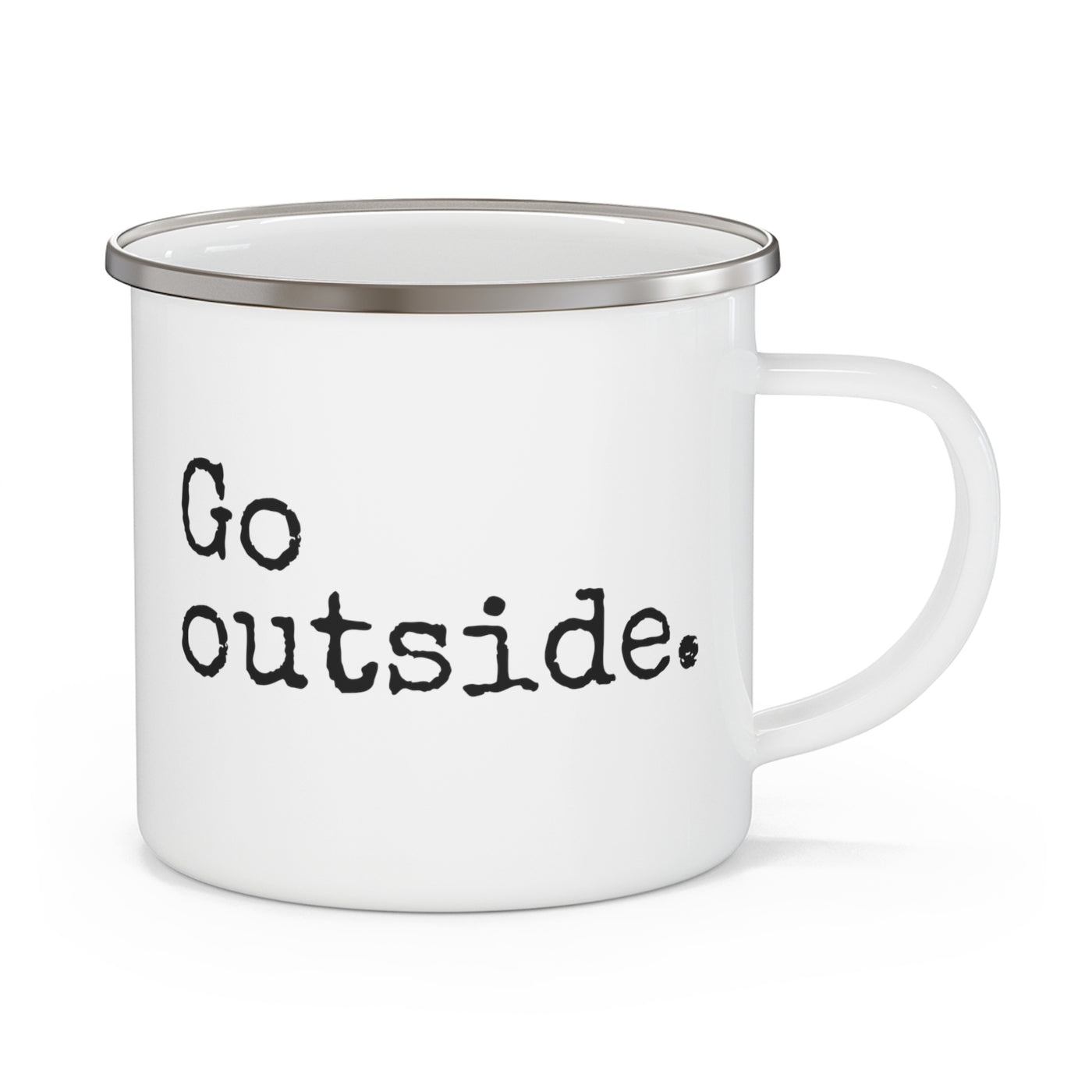 Go Outside Enamel Camping Mug