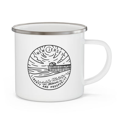 New Jersey State Motto Enamel Camping Mug