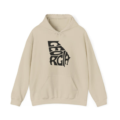 Georgia State Shape Hooded Sweatshirt Sand / S - The Northwest Store