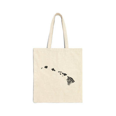 Hawaii State Shape Tote Bag Natural / 15" x 16" - The Northwest Store