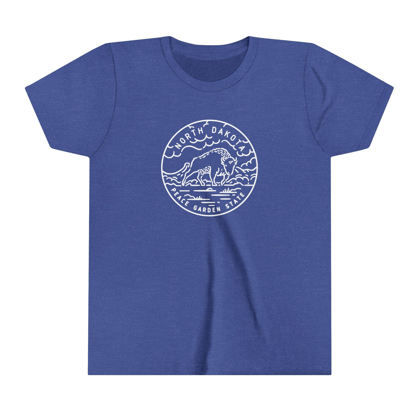 North Dakota State Motto Kids T-Shirt Heather True Royal / S - The Northwest Store