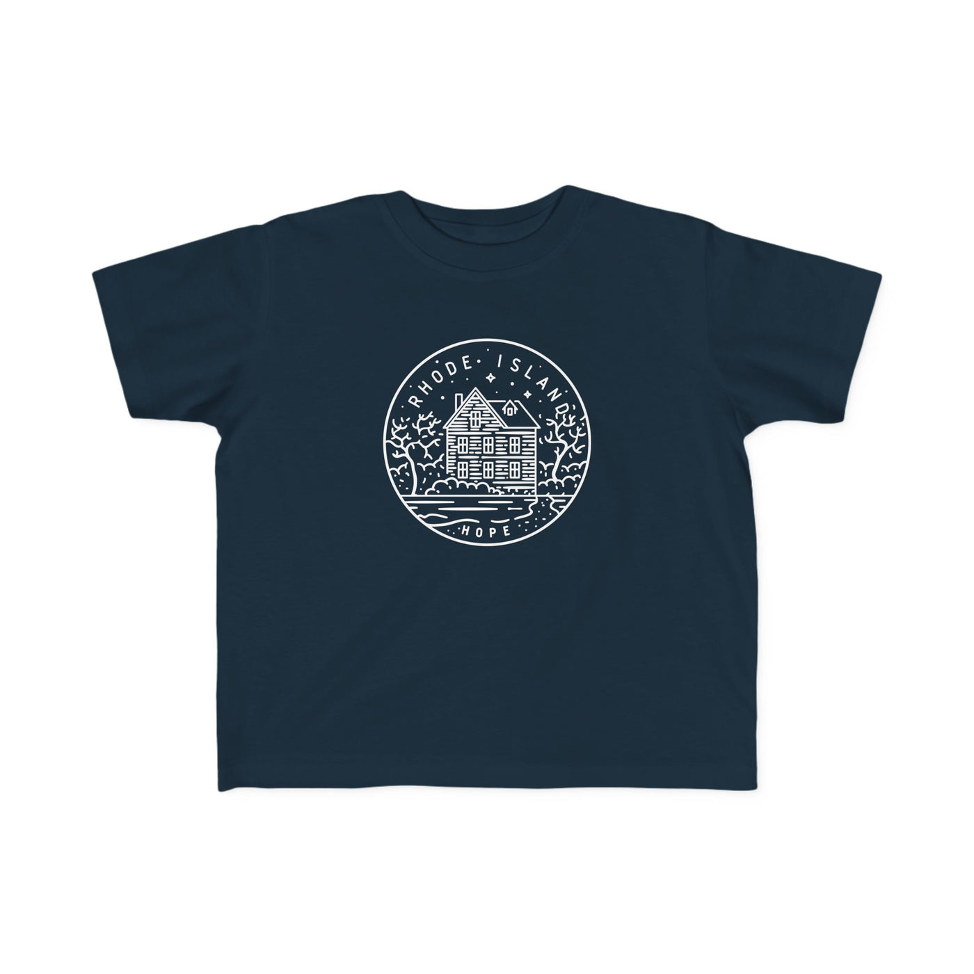 Rhode Island State Motto Toddler Tee Navy / 2T - The Northwest Store