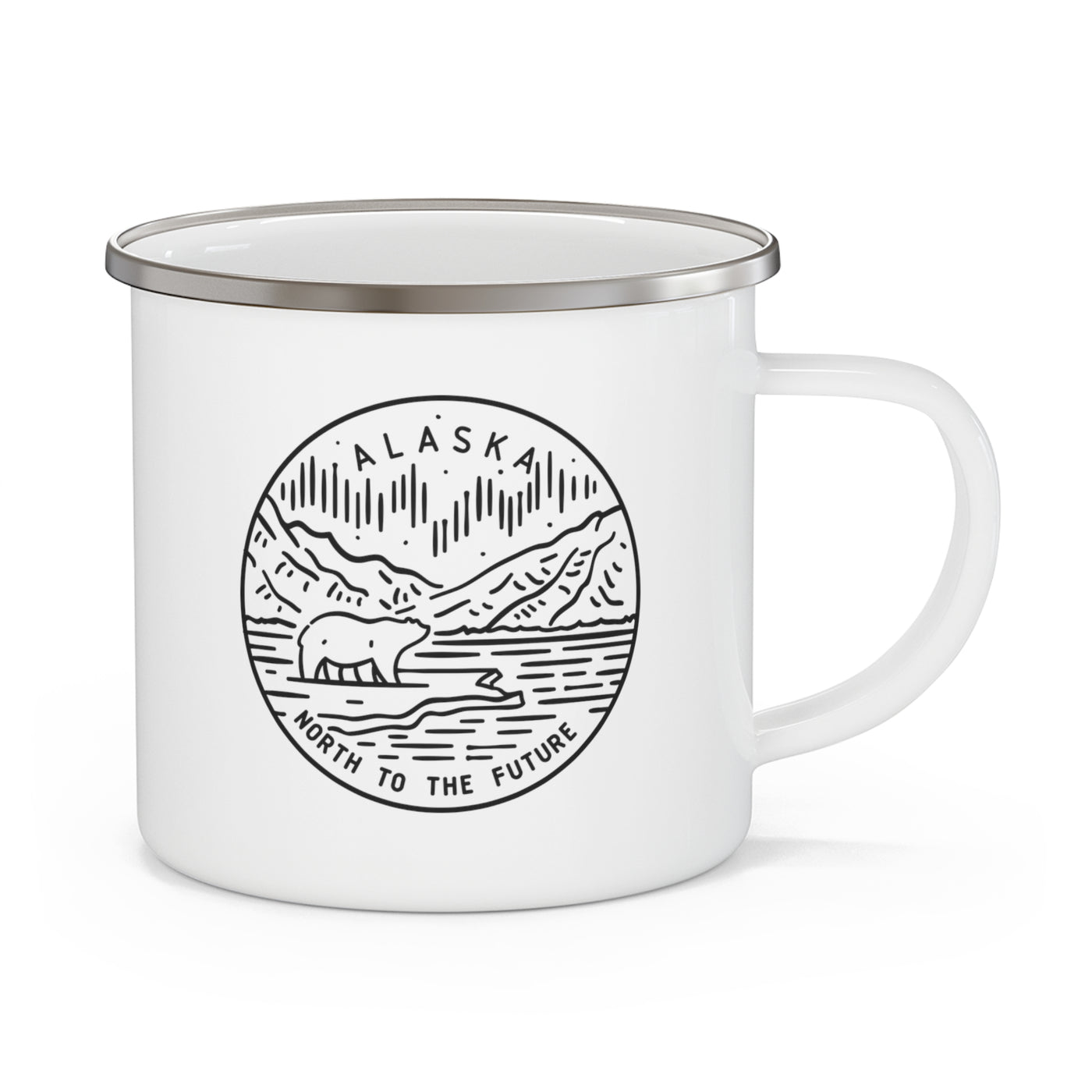 Alaska State Motto Enamel Camping Mug