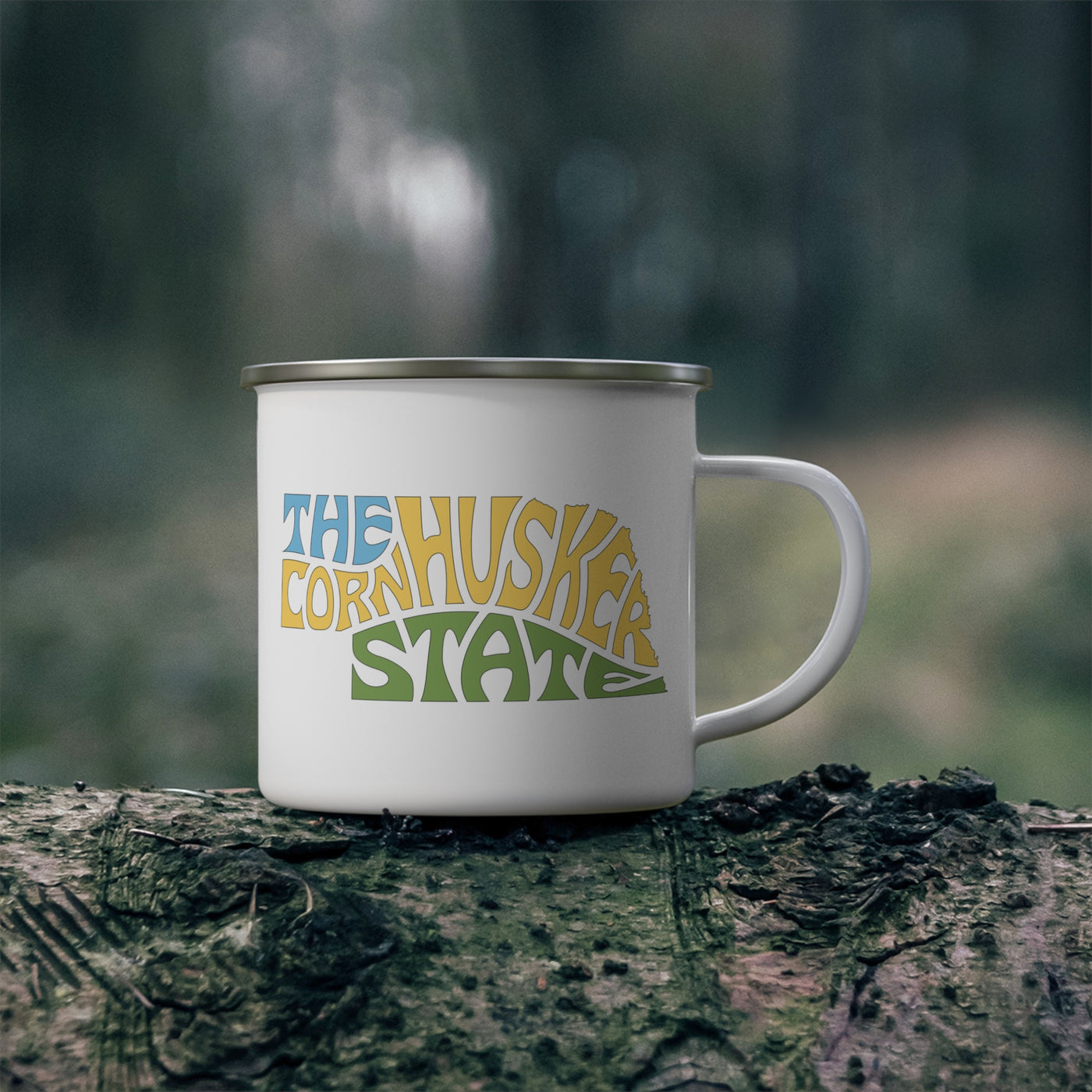 Nebraska Nickname Enamel Camping Mug