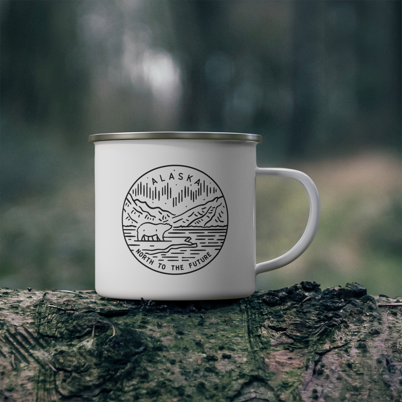 Alaska State Motto Enamel Camping Mug