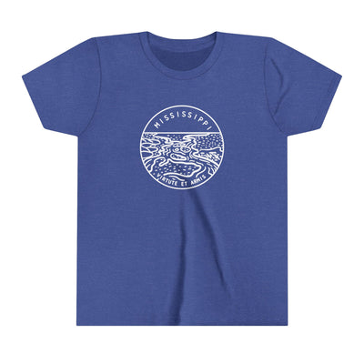 Mississippi State Motto Kids T-Shirt Heather True Royal / S - The Northwest Store