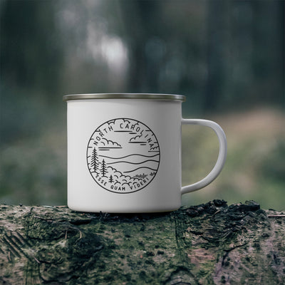 North Carolina State Motto Enamel Camping Mug