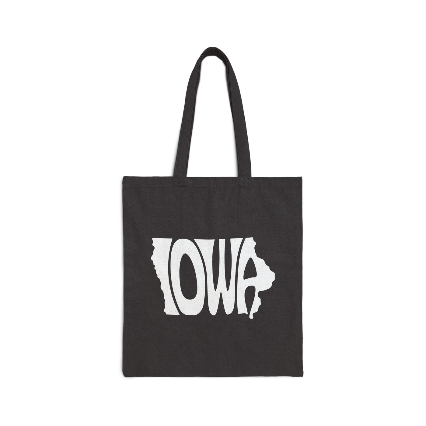 Iowa State Shape Tote Bag Black / 15" x 16" - The Northwest Store