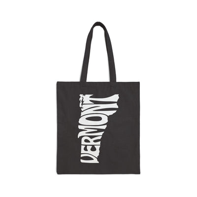 Vermont State Shape Tote Bag Black / 15" x 16" - The Northwest Store