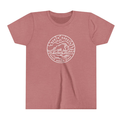 North Dakota State Motto Kids T-Shirt Heather Mauve / S - The Northwest Store