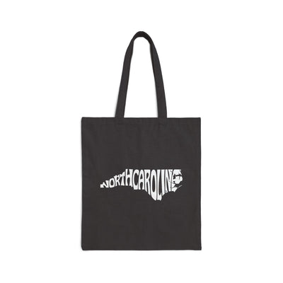 North Carolina State Shape Tote Bag Black / 15" x 16" - The Northwest Store