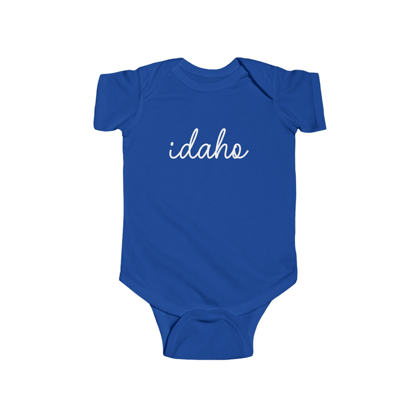 Idaho Script Baby Bodysuit Royal / NB (0-3M) - The Northwest Store