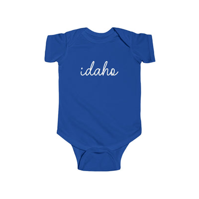 Idaho Script Baby Bodysuit Royal / NB (0-3M) - The Northwest Store