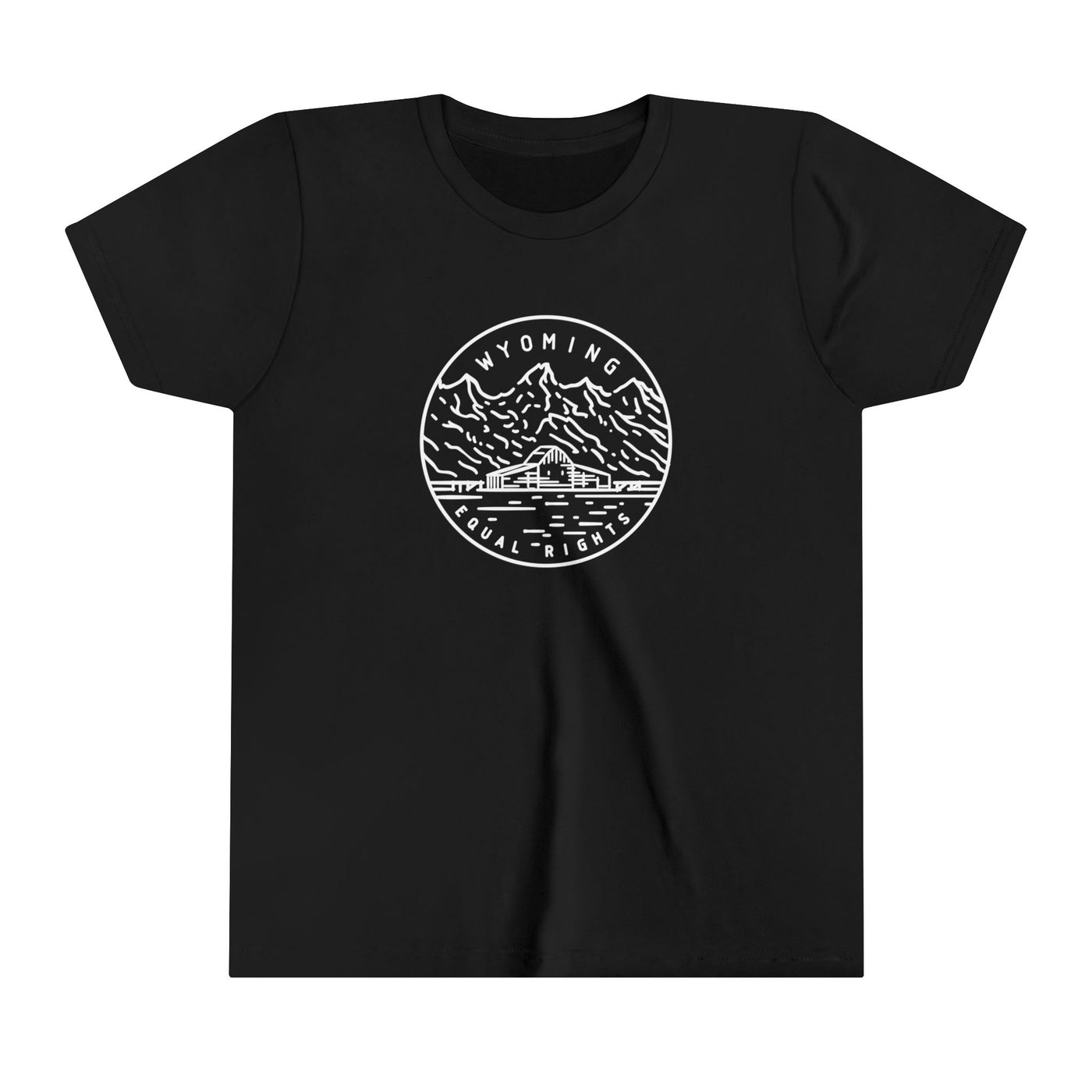 Wyoming State Motto Kids T-Shirt Black / S - The Northwest Store