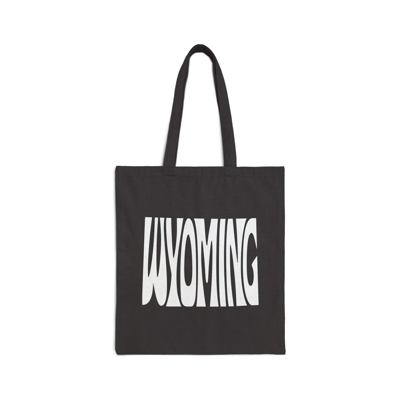 Wyoming State Shape Tote Bag Black / 15" x 16" - The Northwest Store