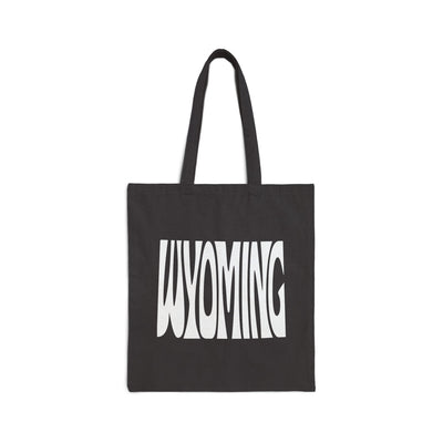 Wyoming State Shape Tote Bag Black / 15" x 16" - The Northwest Store