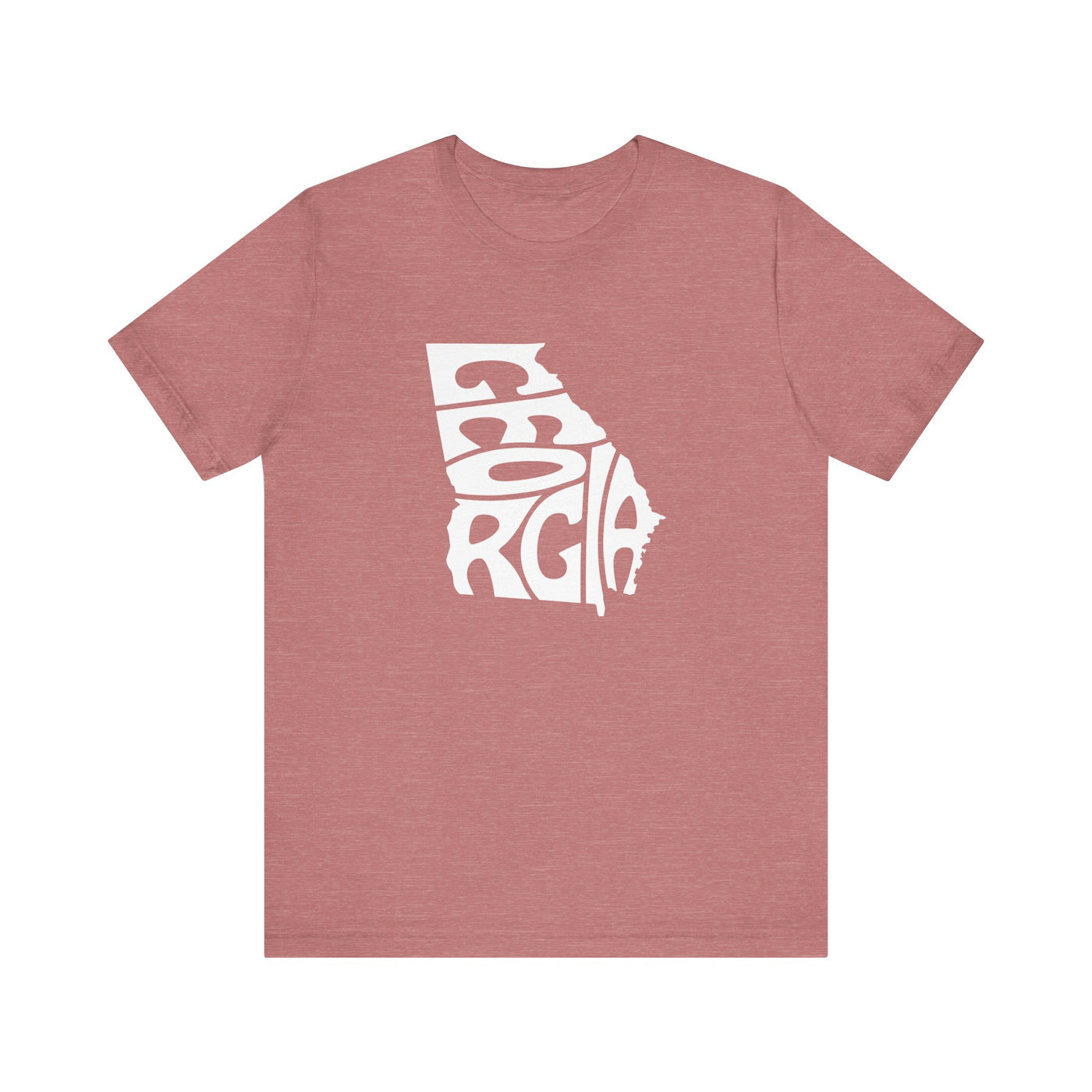 Georgia State Shape Unisex T-Shirt Heather Mauve / XS - The Northwest Store