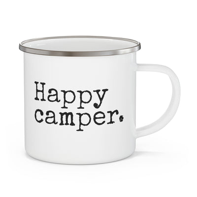 Happy Camper Enamel Camping Mug