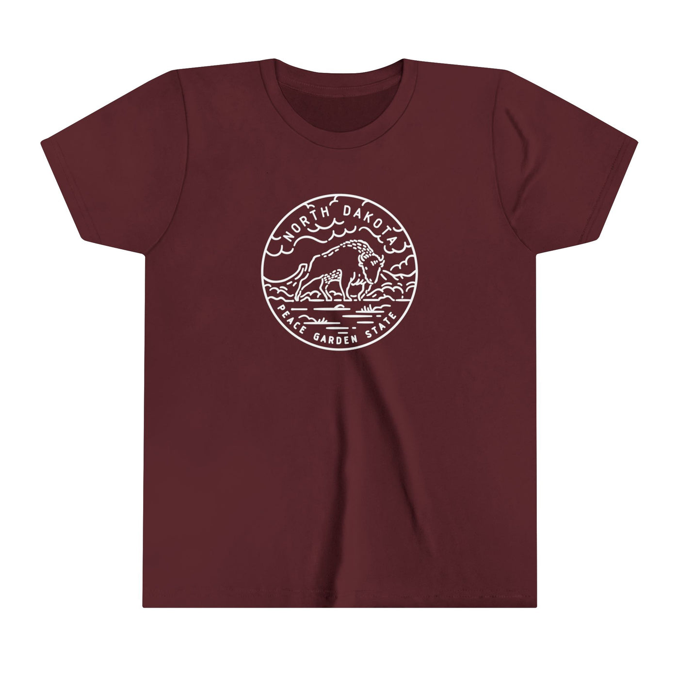 North Dakota State Motto Kids T-Shirt Maroon / S - The Northwest Store