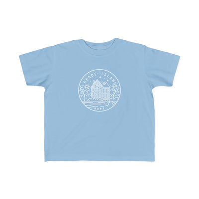 Rhode Island State Motto Toddler Tee Light Blue / 2T - The Northwest Store