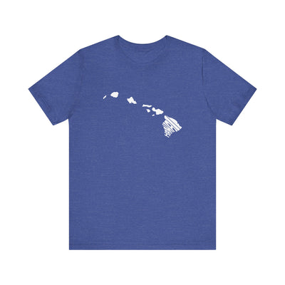 Hawaii State Shape Unisex T-Shirt Heather True Royal / XS - The Northwest Store