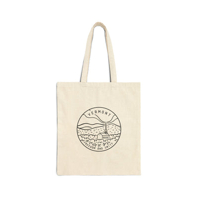 Vermont State Motto Tote Bag Natural / 15" x 16" - The Northwest Store