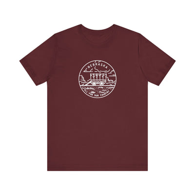 Nebraska State Motto Unisex T-Shirt XS / Maroon - The Northwest Store