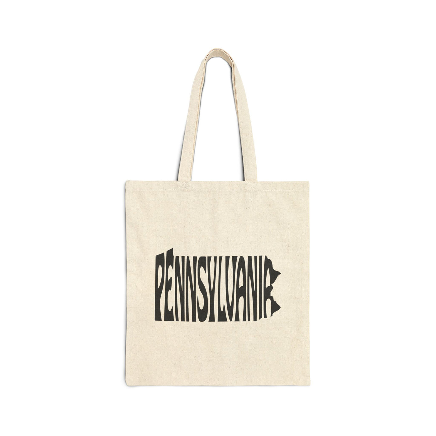 Pennsylvania State Shape Tote Bag Natural / 15" x 16" - The Northwest Store