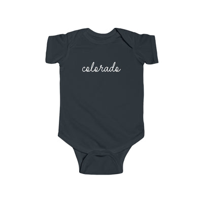 Colorado Script Baby Bodysuit Black / NB (0-3M) - The Northwest Store