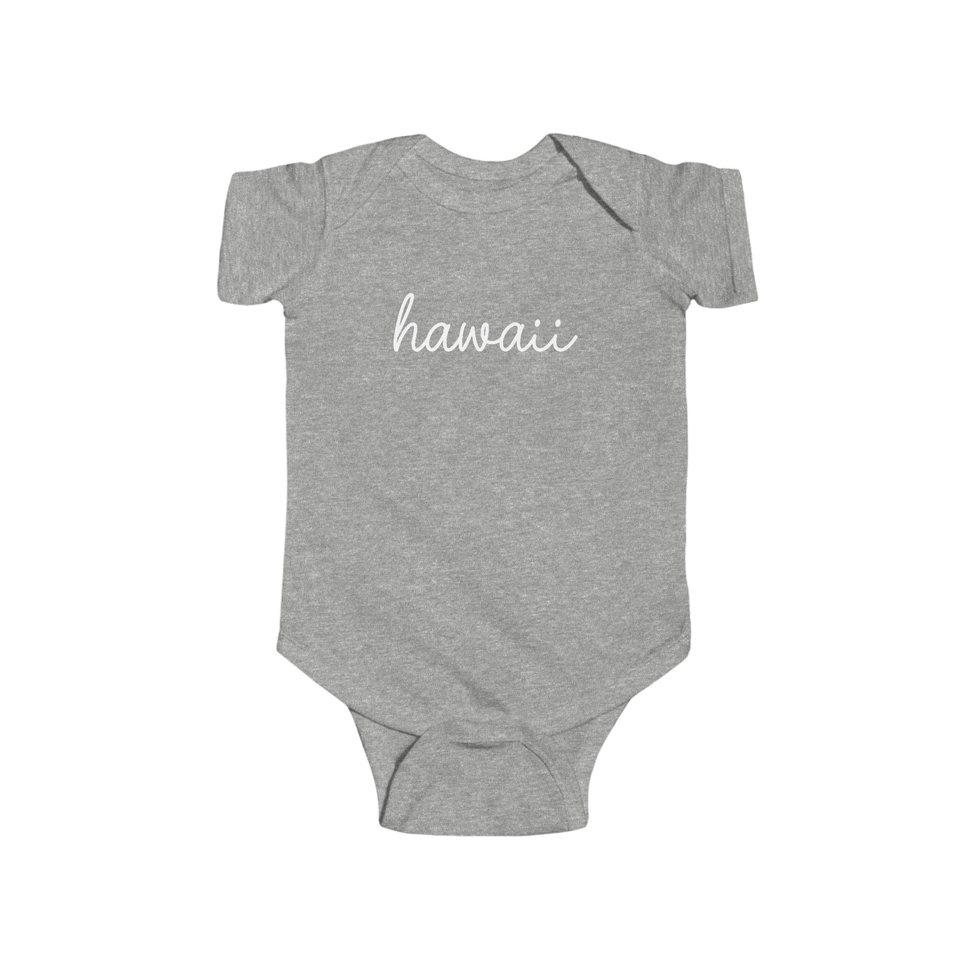 Hawaii Script Baby Bodysuit Heather / NB (0-3M) - The Northwest Store