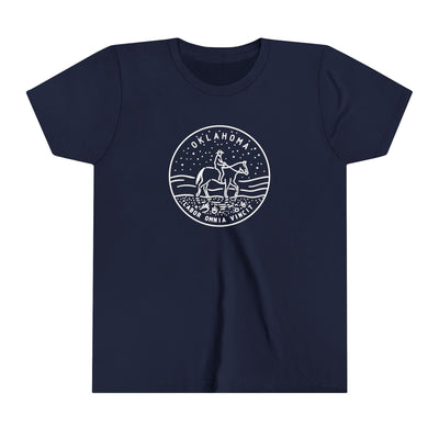 Oklahoma State Motto Kids T-Shirt Navy / S - The Northwest Store