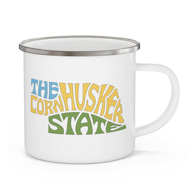 Nebraska Nickname Enamel Camping Mug