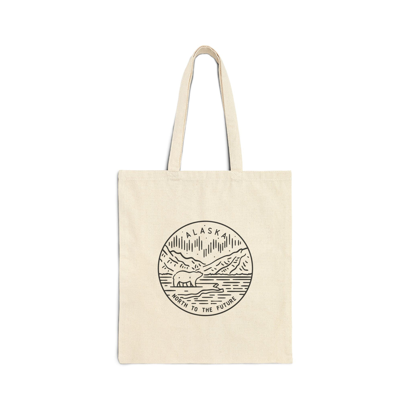 Alaska State Motto Tote Bag Natural / 15" x 16" - The Northwest Store