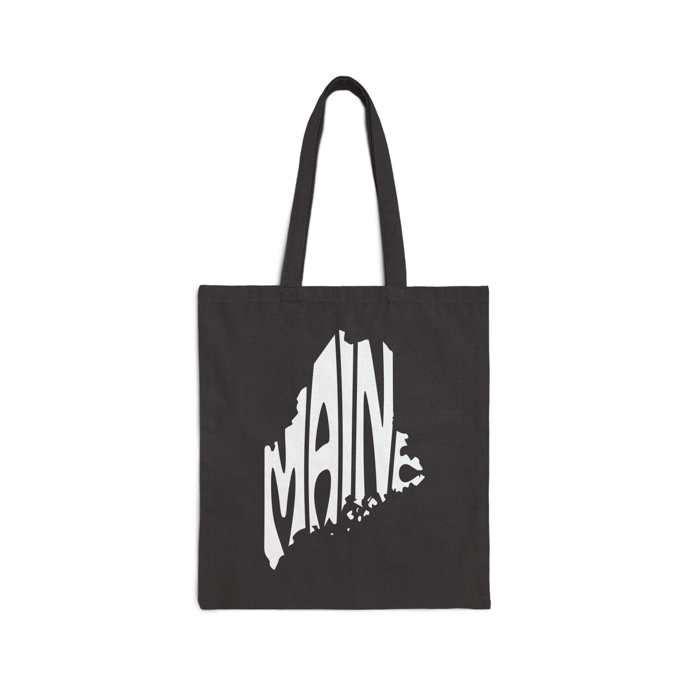 Maine State Shape Tote Bag Black / 15" x 16" - The Northwest Store