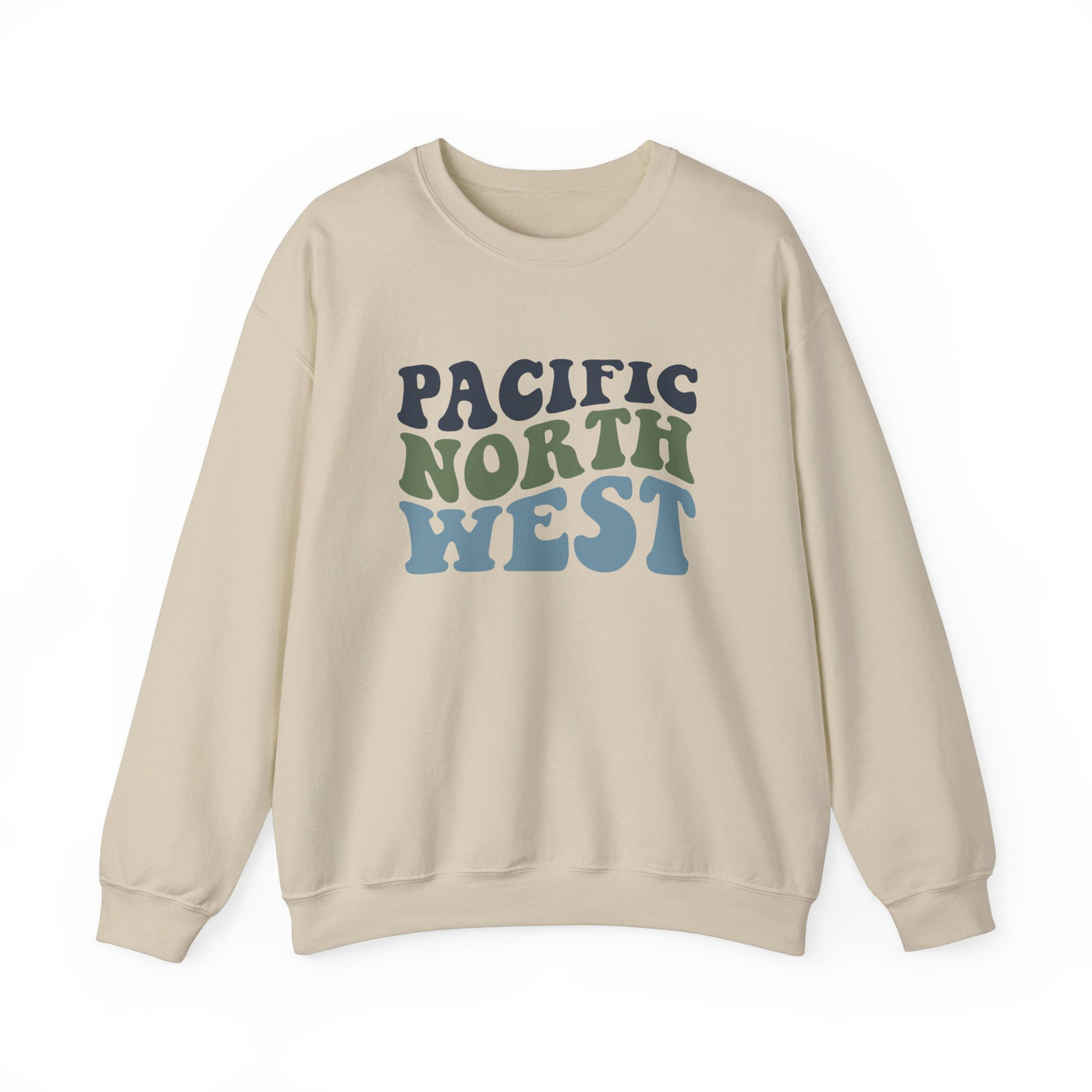 Pacific North West Crewneck Sweatshirt S / Sand - The Northwest Store