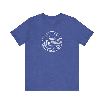 Wisconsin State Motto Unisex T-Shirt XS / Heather True Royal - The Northwest Store