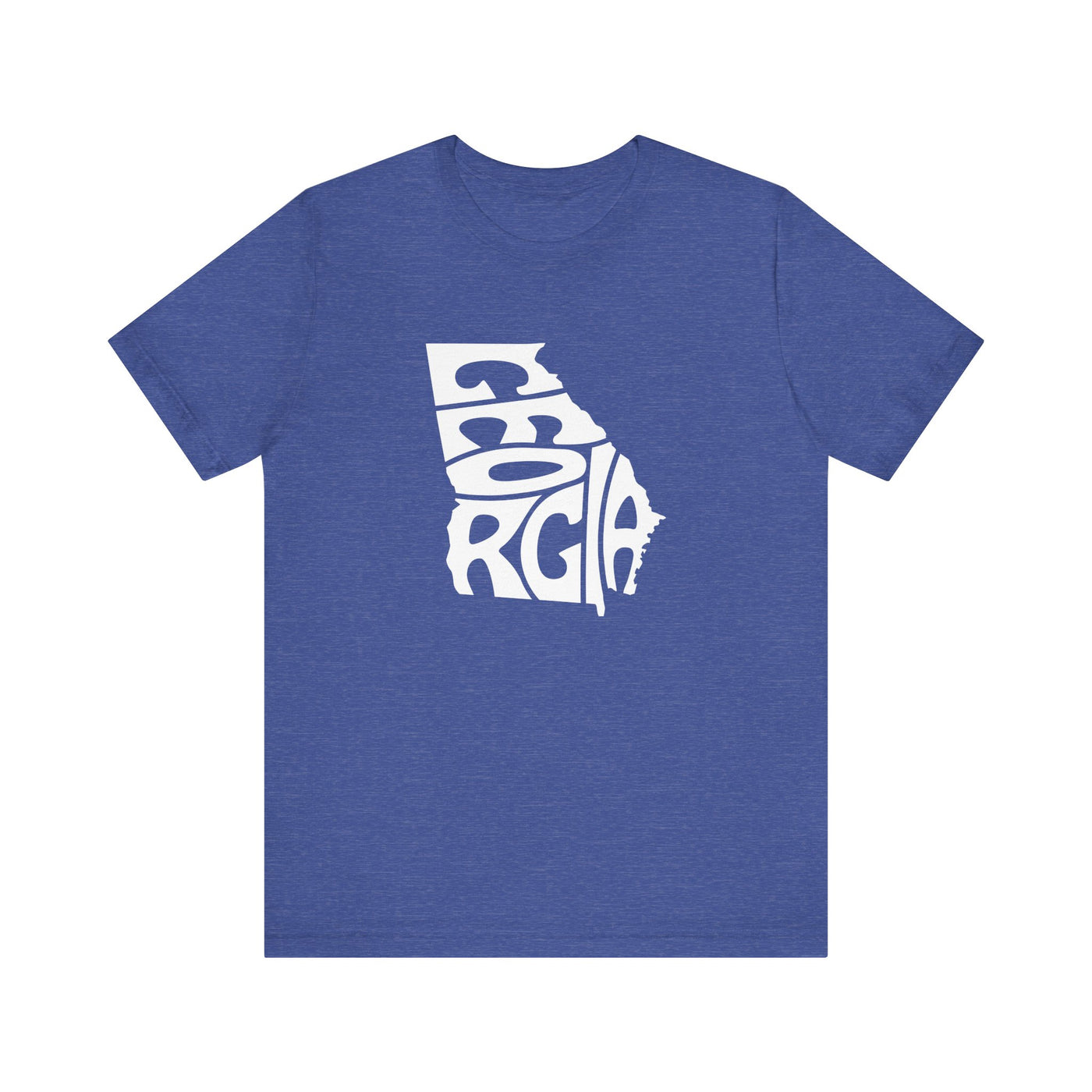 Georgia State Shape Unisex T-Shirt Heather True Royal / XS - The Northwest Store