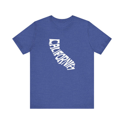 California State Shape Unisex T-Shirt Heather True Royal / XS - The Northwest Store