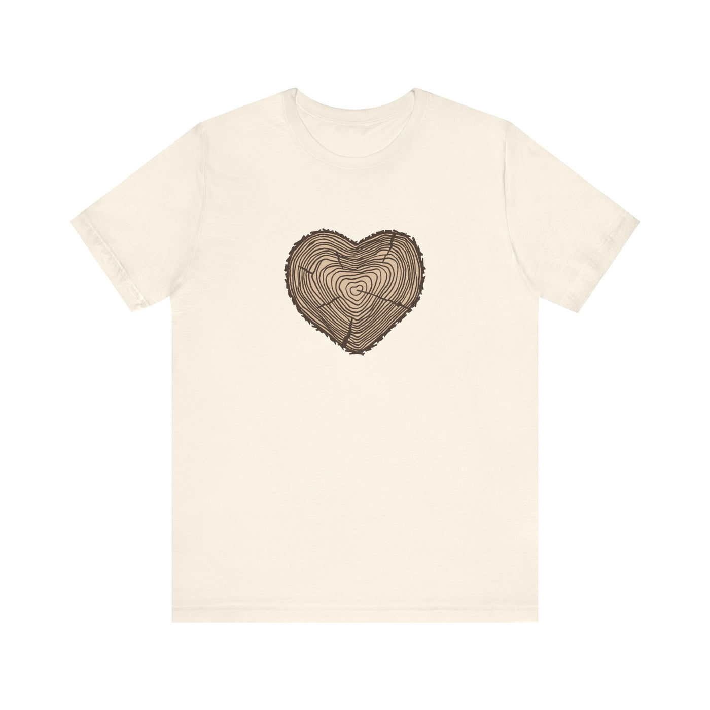 Tree Rings Heart Unisex T-Shirt Natural / XS - The Northwest Store