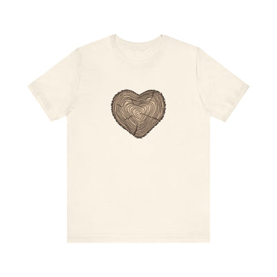 Tree Rings Heart Unisex T-Shirt Natural / XS - The Northwest Store